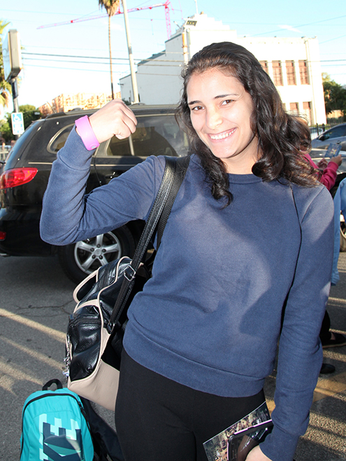 "Tania" (Recycled Orchestra of Cateura) sporting her new EFX Usa Wristband